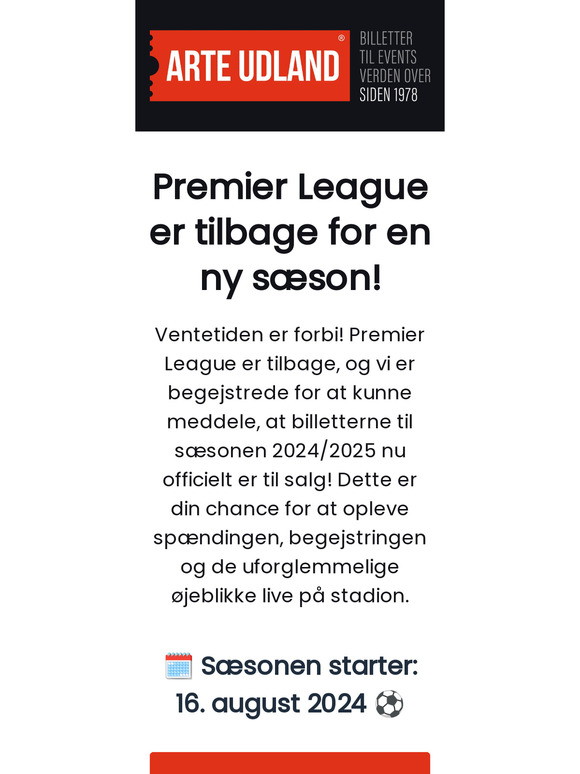 🏆⚽ Gå ikke glip af det! Premier League 2024/2025 billetter til salg nu! 🏆⚽