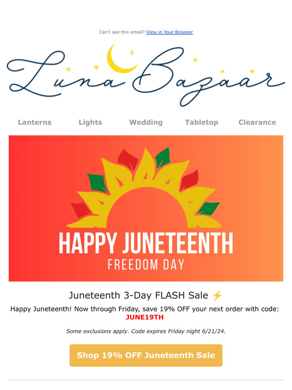 Juneteenth 3-Day FLASH Sale on Now ⚡