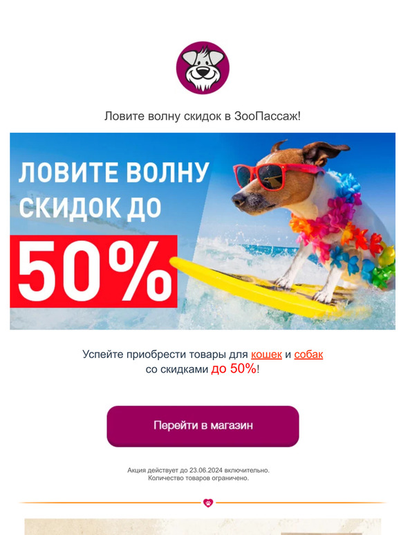 Ловите выгоду! Скидки до 50% на весь ассортимент! 🏄‍♂️
