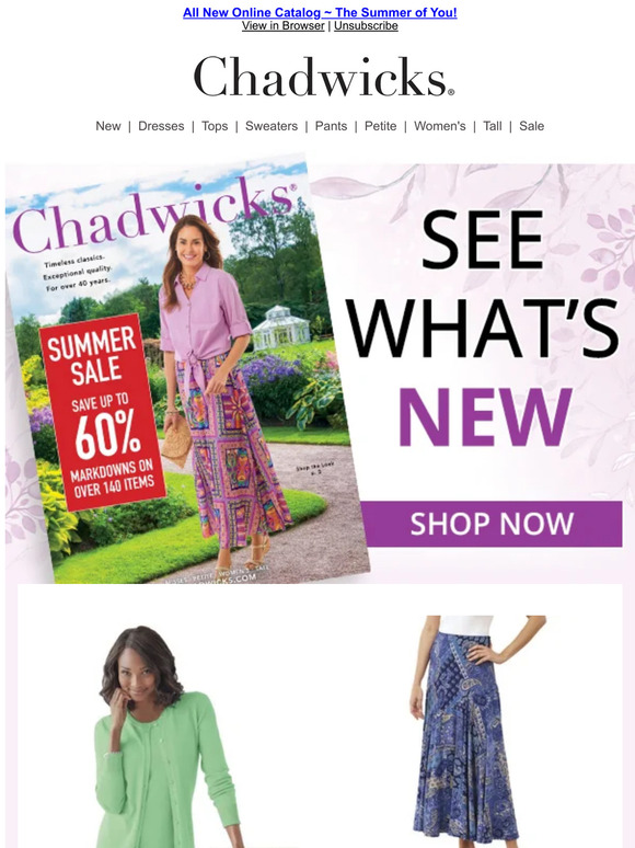 Chadwicks Our New Summer Online Catalog is Here New Looks