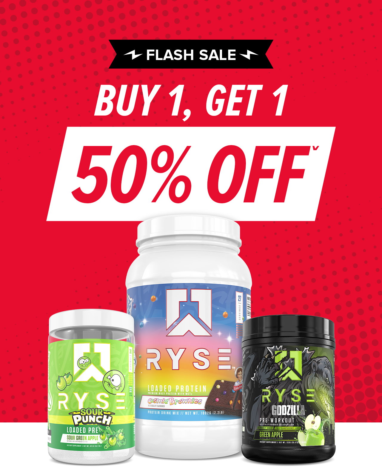 GNC: Flash Sale! NEW Cosmic Brownie & SOUR PUNCH RYSE BOGO50 | Milled