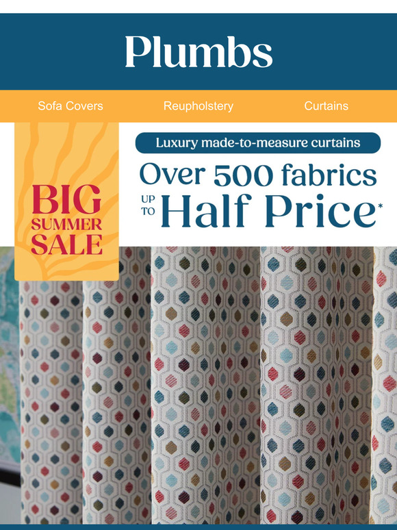 Over 500 curtains now up to HALF PRICE!*