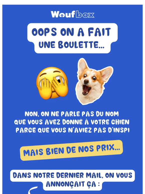 🤭 On a fait une boulette...