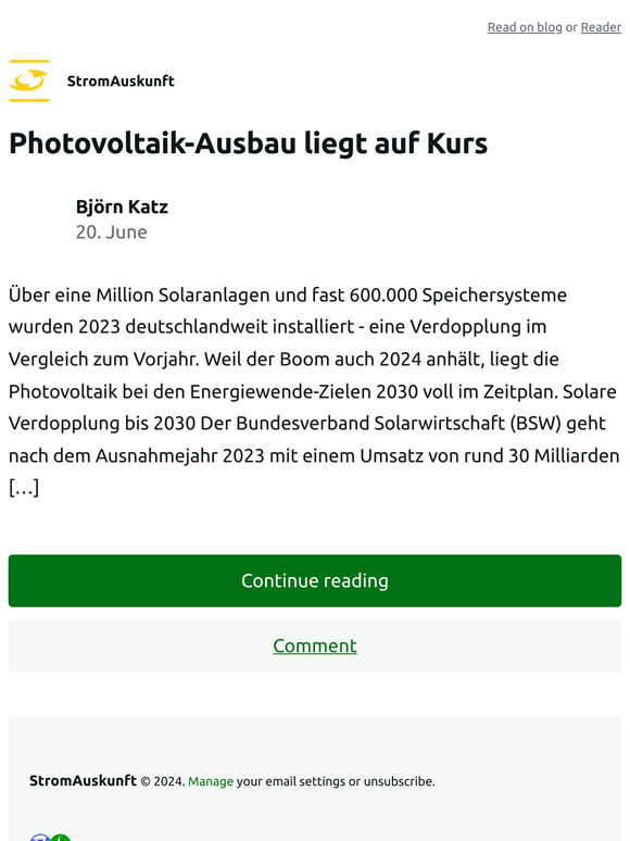 Photovoltaik-Ausbau liegt auf Kurs