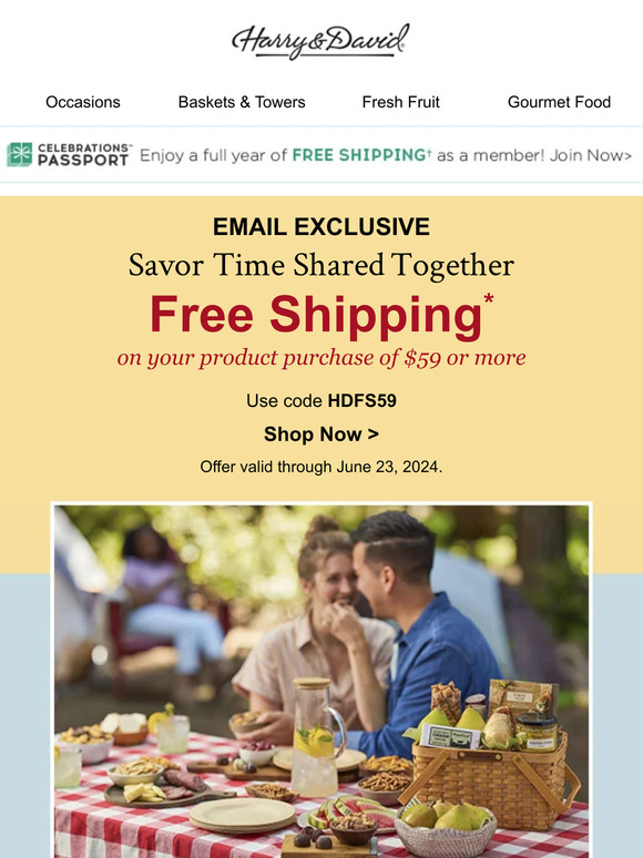 Harry & David Email Newsletters Shop Sales, Discounts, and Coupon Codes