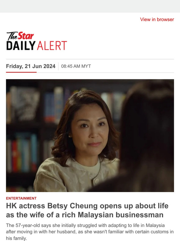 The Star: HK actress Betsy Cheung opens up about life as the wife of a ...