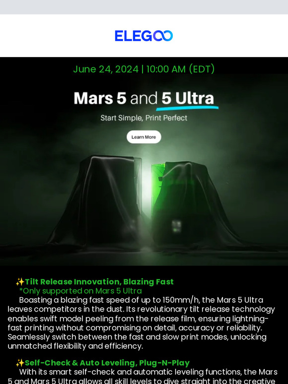 ELEGOO New Release - Get Ready to Be Amazed by the Unmissable Highlights!