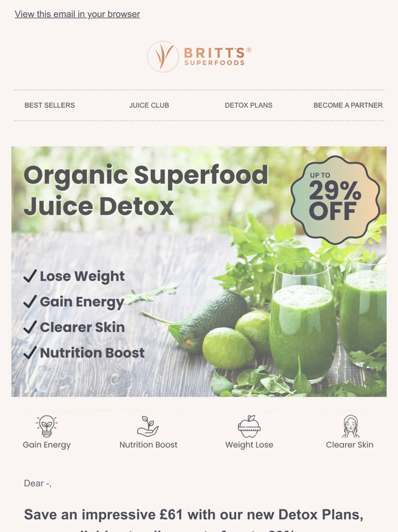 Jump Start Your Health with Britt’s Superfoods Detox