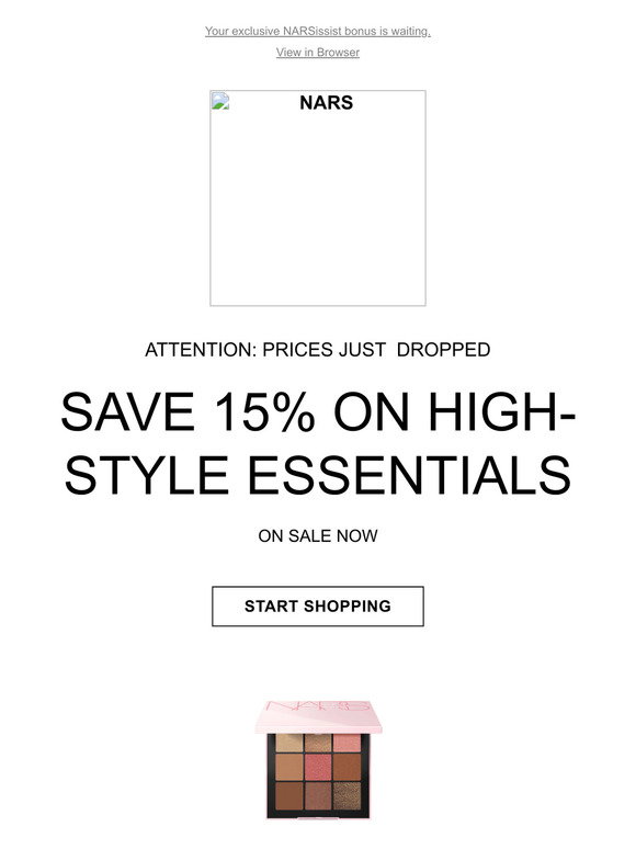 NARS Email Newsletters: Shop Sales, Discounts, and Coupon Codes