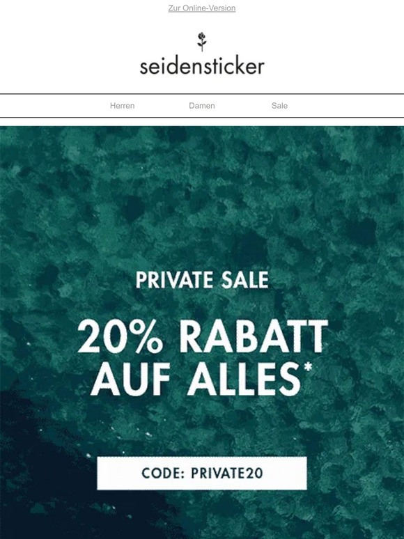 Nur noch bis Sonntag: 20% Rabatt sichern