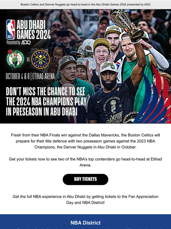 The Nba Store See The 2024 Nba Champions Boston Celtics Live In Abu Dhabi 🏀 🏆 Milled 6735