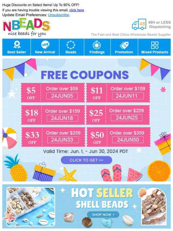 Huge Discounts on Select Items! Up To 90% OFF!