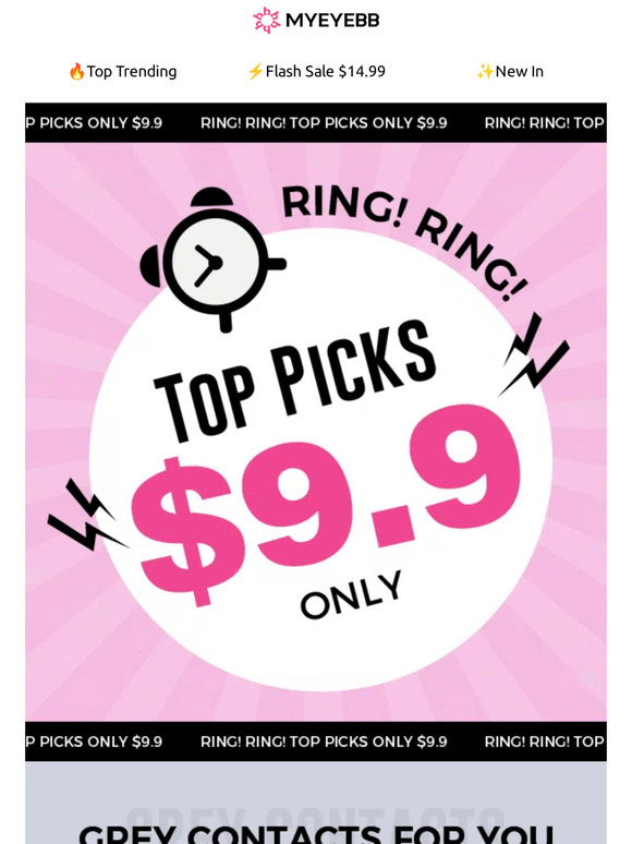 ⏰Ring! Ring! Top Picks Only $9.9!😍