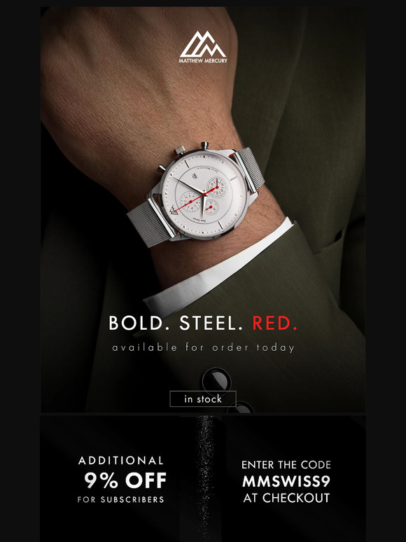 🔥 Hot Release: 42mm Dan Red with Steel Strap!