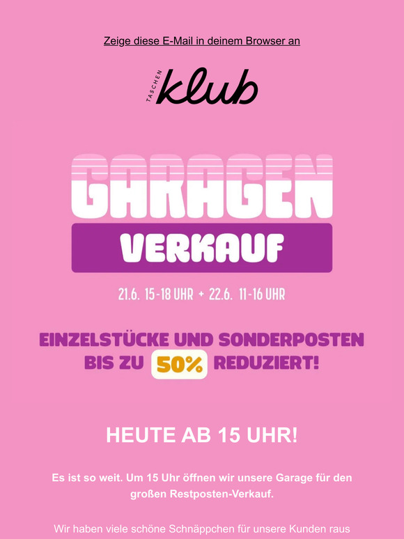 Heute: 💥 Garagenverkauf ab 15 Uhr