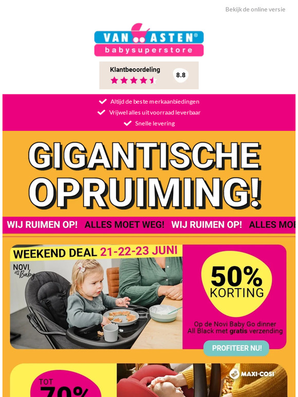 Maxi-Cosi tot 70% korting