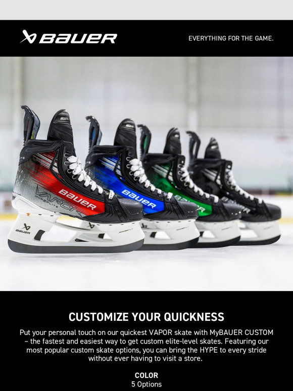 Bauer Hockey: Customize VAPOR HYPERLITE 2 Skates with MyBAUER CUSTOM ...