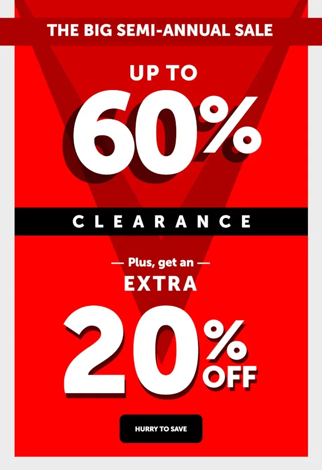 Extra 20% Off Clearance