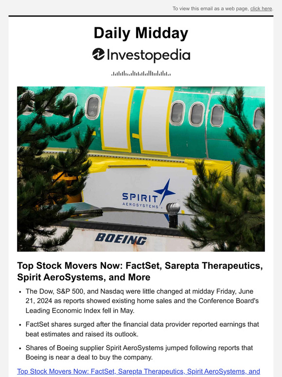 Investopedia Academy Top Stock Movers Now FactSet, Sarepta