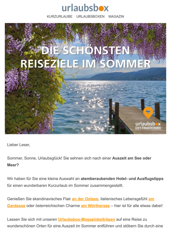 🌞🌊 Wunderschöne Orte für eine Auszeit im Sommer 🌞🌊