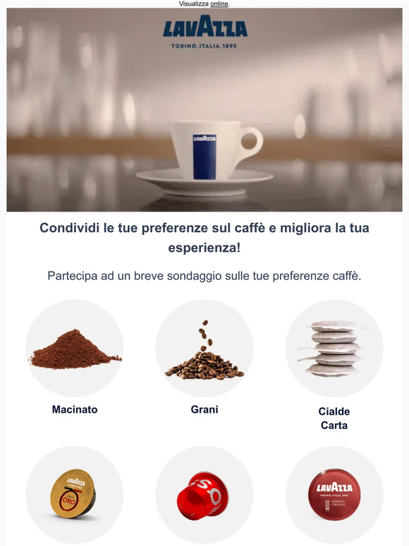 Aiutaci a preparare la tazza perfetta! Compila il nostro sondaggio sul caffè!