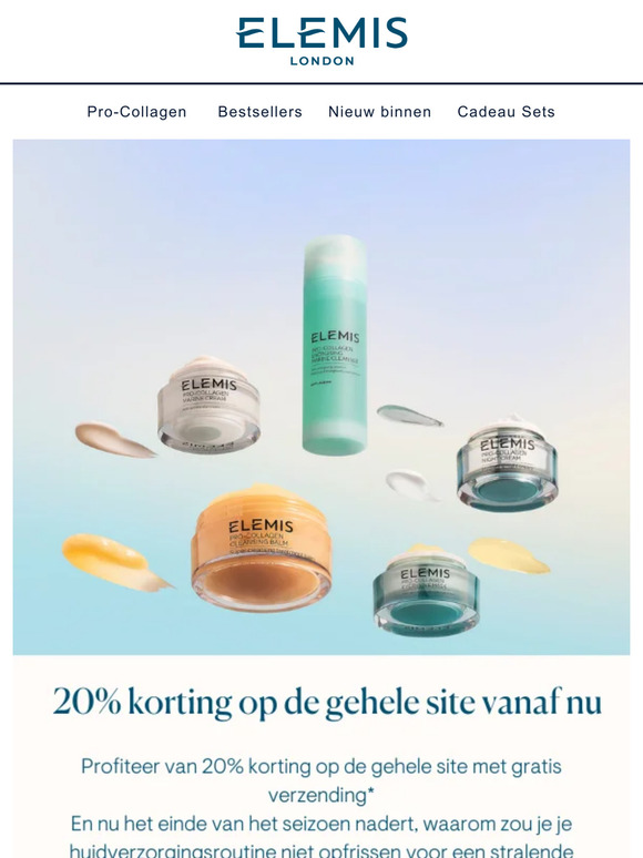 Shop 20% korting op de hele site