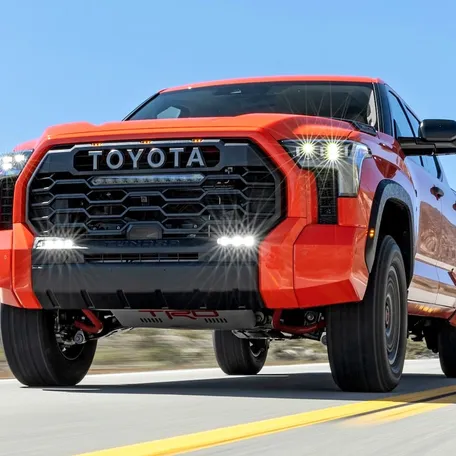 049 2024 Toyota Tundra TRD Pro front three quarters in motion