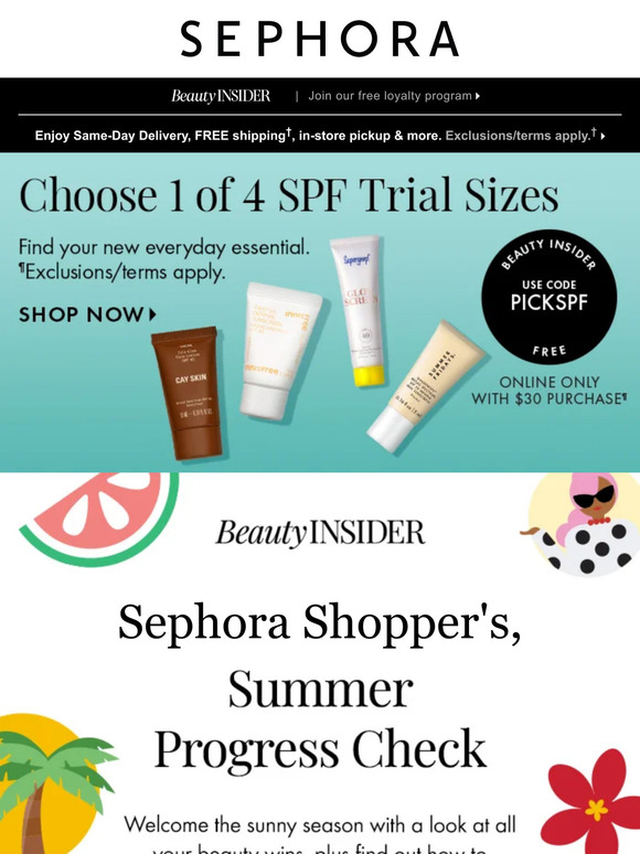 Sephora Shopper, start your summer right with your beauty wins