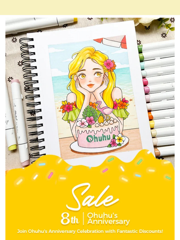 🎂  Last Chance! Save Up to $100 Ohuhu Anniversary Sale!