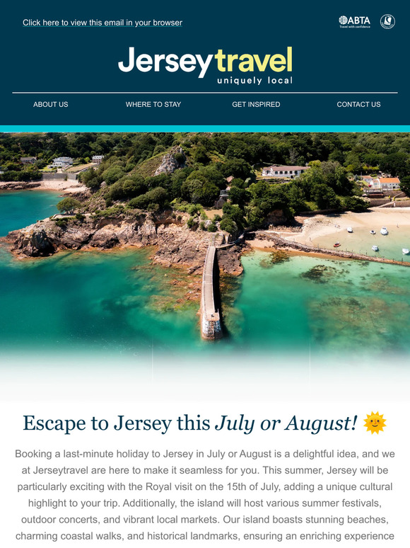 Last Minute Breaks to Jersey this July & August! ☀️👑✨