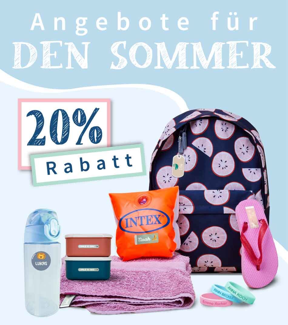20% Rabatt auf das gesamte Sortiment