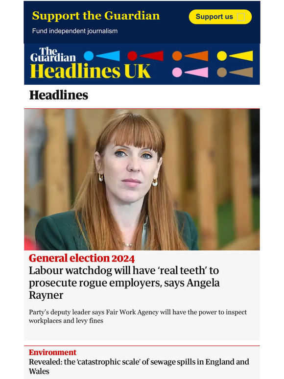 The Guardian: The Guardian Headlines: Labour watchdog will have ‘real ...