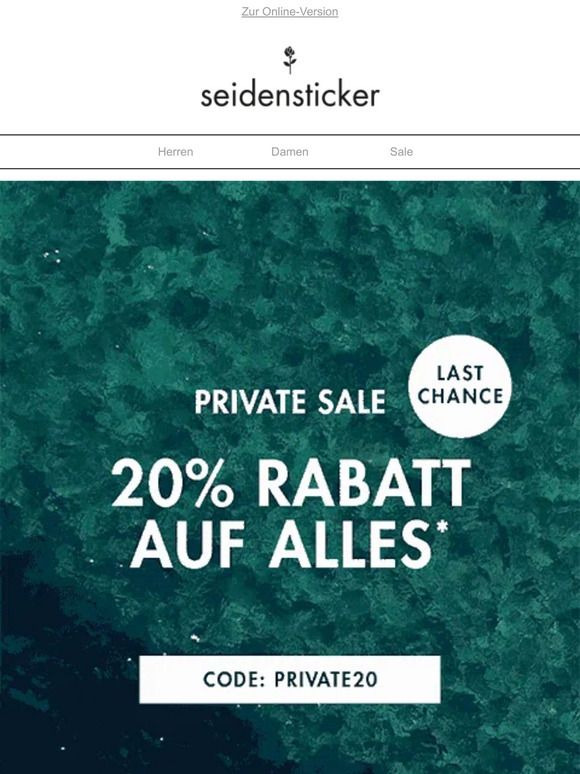 Nur noch heute: 20% Rabatt sichern