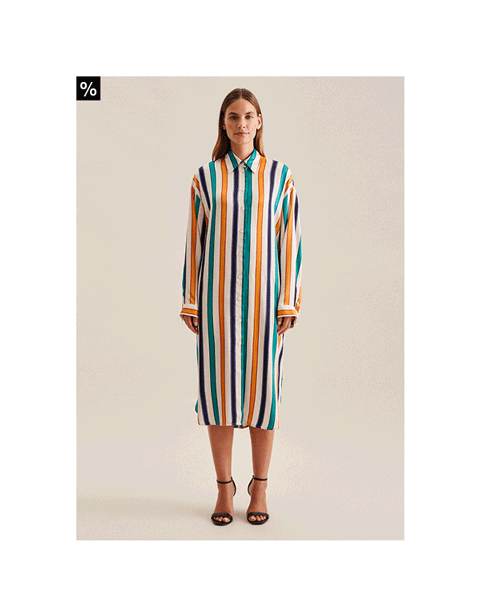 Satin Midi Kleid