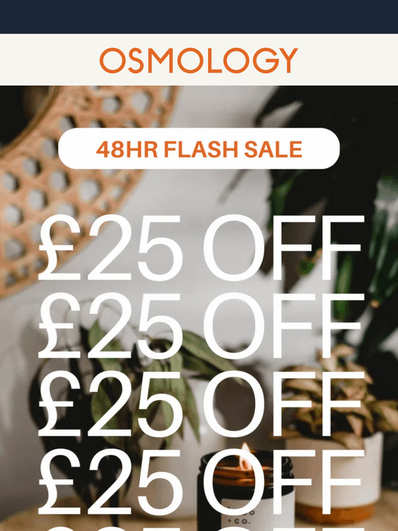 ENDS MIDNIGHT: £25 OFF ALL ORDERS OVER £50