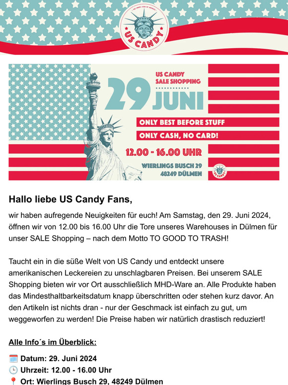 Schnäppchenalarm: US Candy Warehouse SALE! 🍭💸