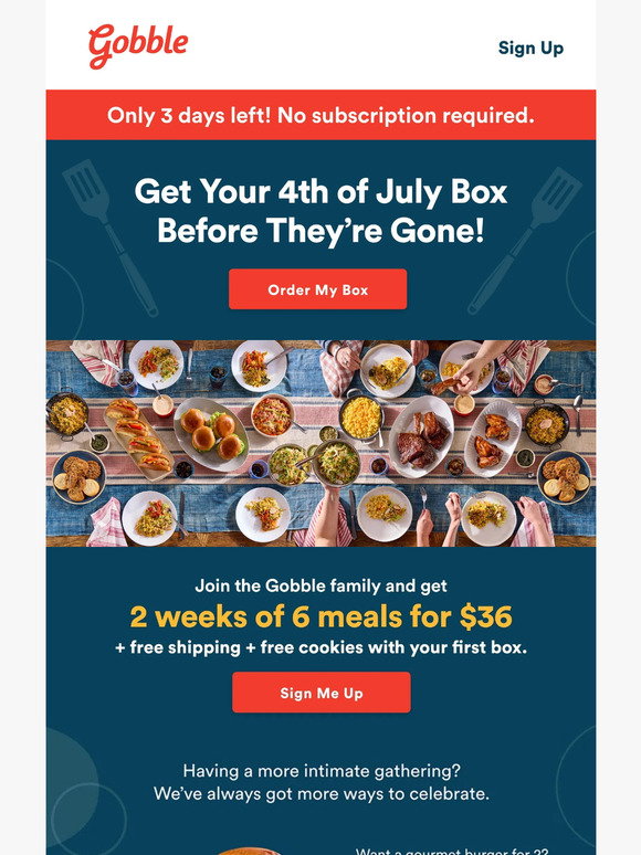 Gobble: 4th of July boxes selling fast! | Milled
