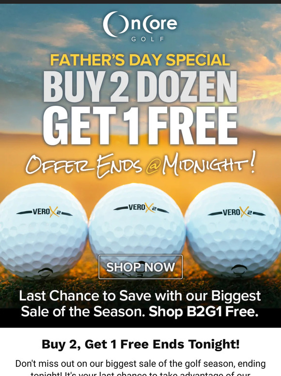 Final Call: Last Day for B2G1 Free Golf Balls 💥