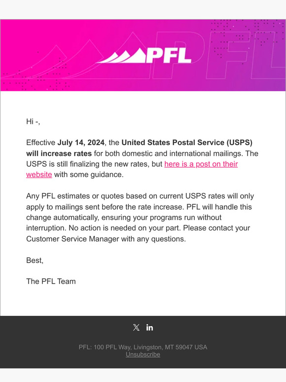 USPS Rate Increase July 14
