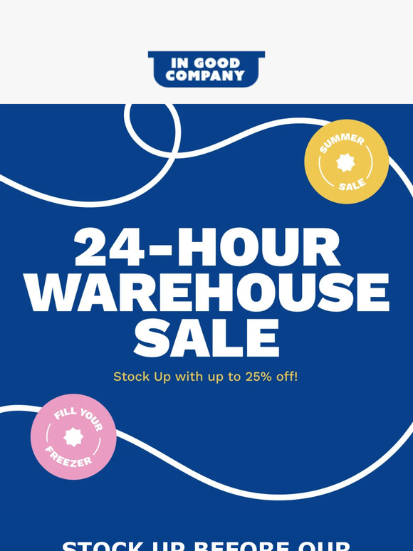24-HOUR WAREHOUSE SALE