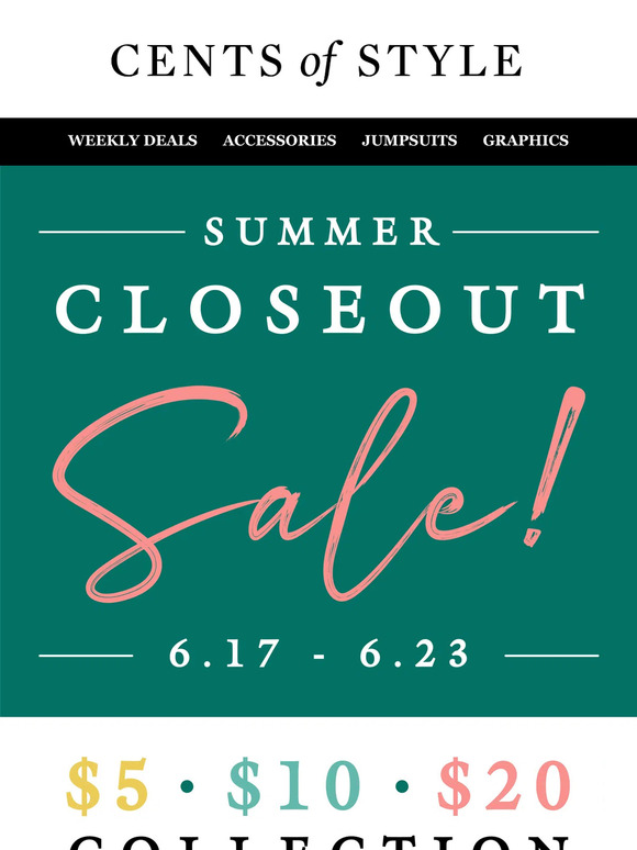 🚨 Last Chance to Shop Our $5, $10 & $20 Collections!
