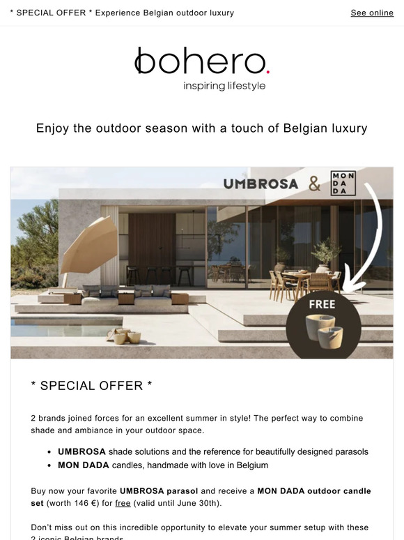 * SPECIAL OFFER * Experience Belgian outdoor luxury