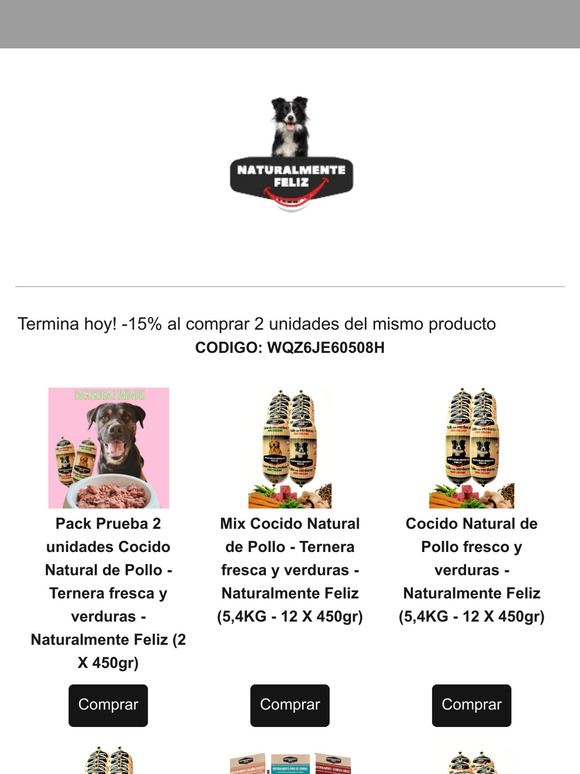 Termina hoy! -15% al comprar 2 unidades del mismo producto