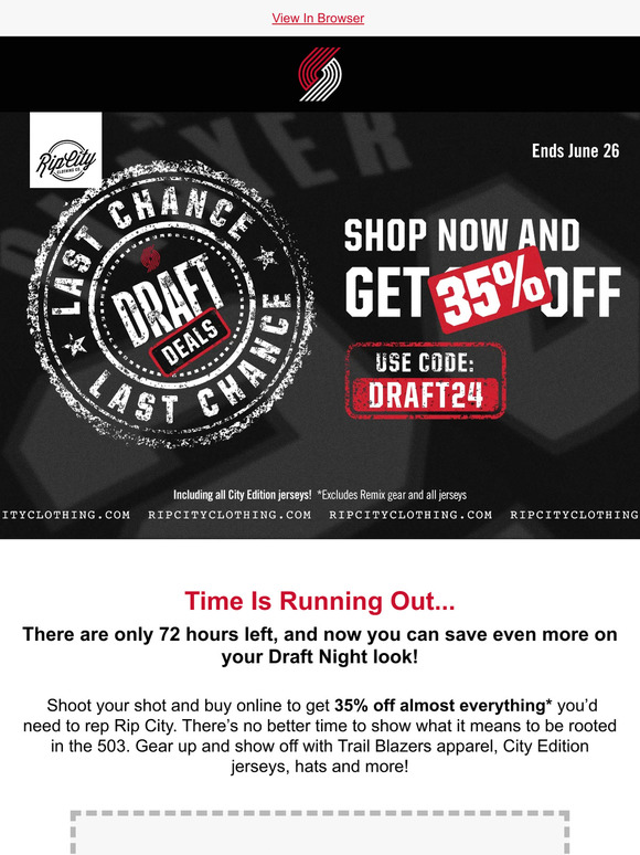 35% off @ Rip City Clothing