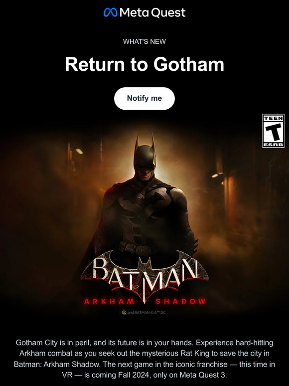 June news: Become Batman, only on Meta Quest 3