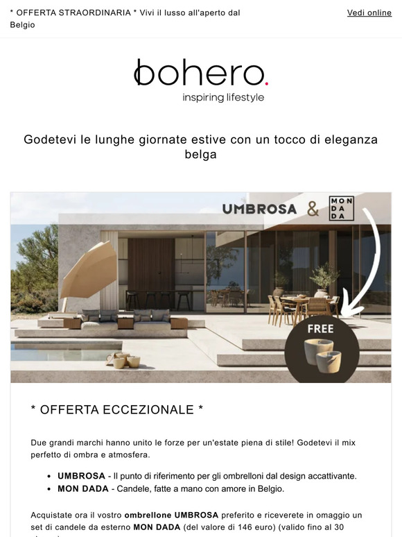 * OFFERTA STRAORDINARIA * Vivi il lusso all'aperto dal Belgio