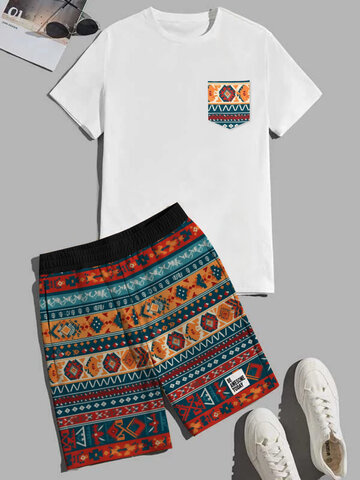 Colorful Geometric Ethnic Co-ords