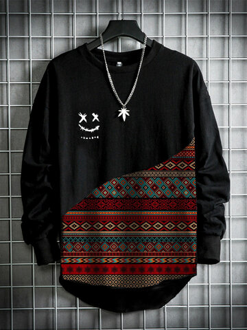 Smile Vintage Geo Patchwork T-Shirts