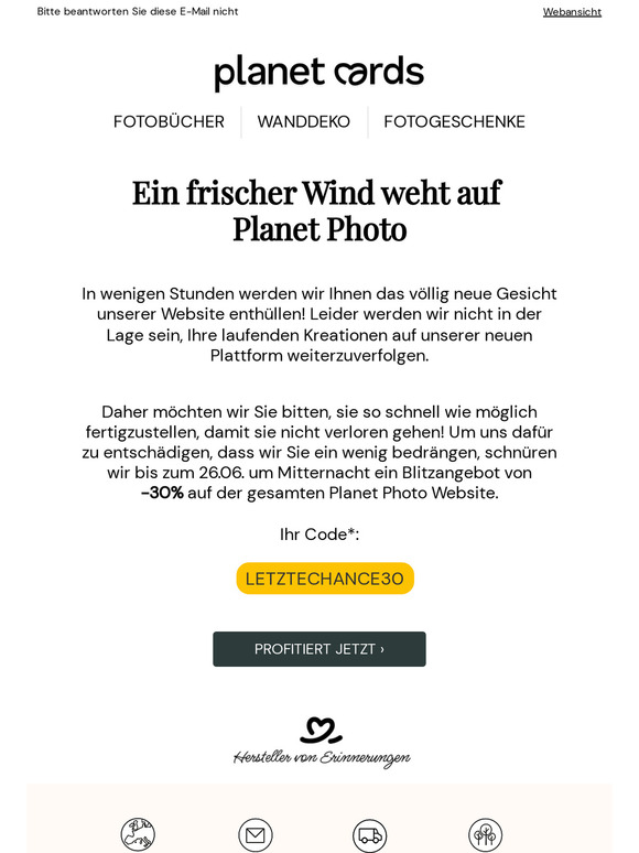 🎉 Blitzangebot: -30% auf die gesamte Planet Photo Website!