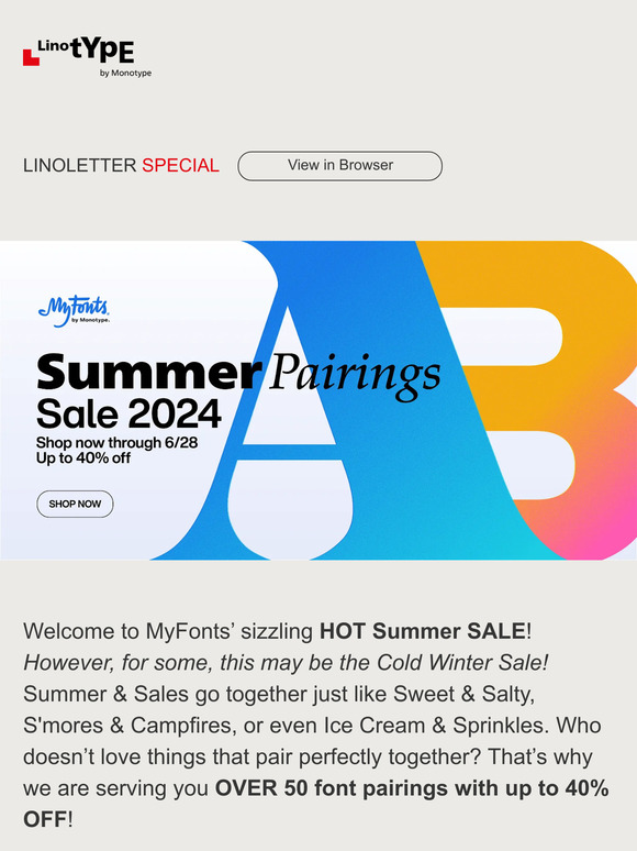 Trending Now: Font Pairings 🍦🏖️